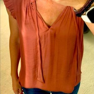 Thin sleeveless silk tank